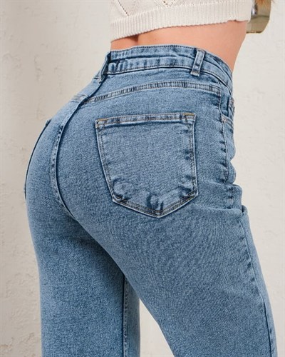 Kadın Bol Paça Kot pantolon 19922
